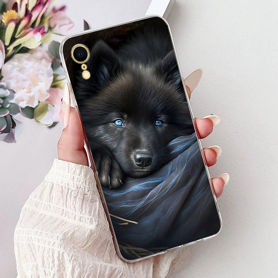 Klar Für iPhone XR Hülle Abdeckung Luxus Mode Blumen Süße Katze Lustig Cool Bemalt Weiche Handyhülle A2105 A1984 A2107 A2108 A2106