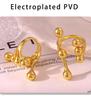 18K Gold-Plated Creative Titanium Steel Ring with Spherical Design