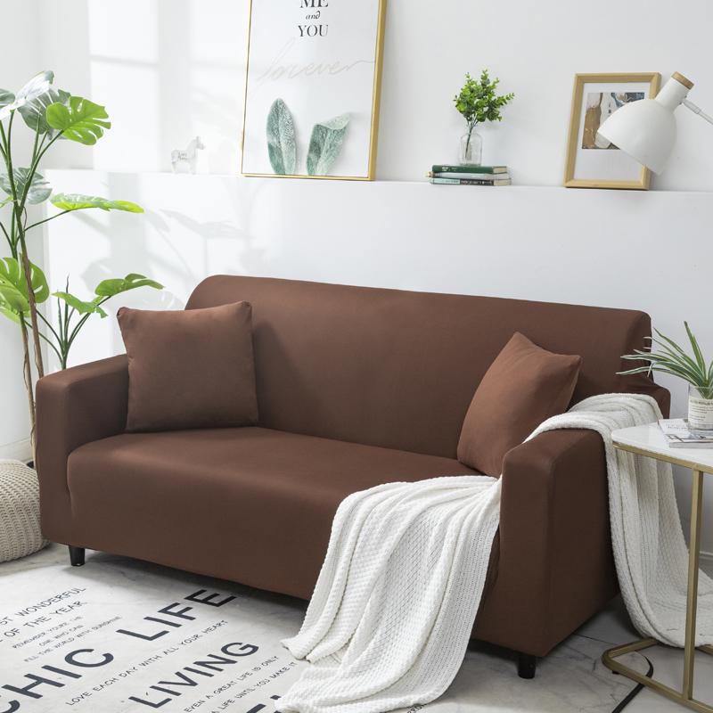 Solid Color Elastic Sofa Covers for Living Room Stretch Slipcover Armchair Couch Cover Corner L shape Sectional Sofa Protector