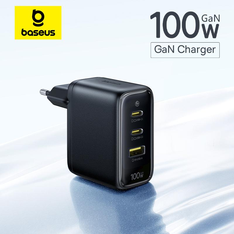 Baseus 100W Fast Charger Type C USB Charger Support QC PD PPS Portable Charger For iPhone 17 16 15 14 Macbook Air Laptop Charger