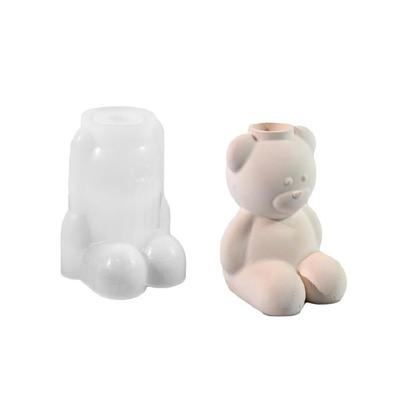 Kreative Silikonform Bärenform Vase Pflanzgefäß Blumentopf Formen Geeignet für die Herstellung von einfachen Vasen-Pflanzgefäßen und Zementkunst