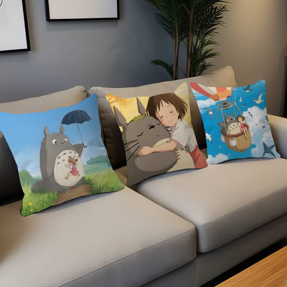 T-Totoros Art Cartoon Lucky Dragon pillow cover sofa cushion cover home room decoration children gift