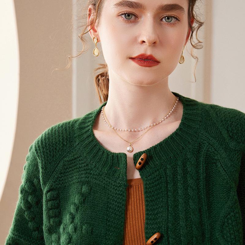 Women's Retro Cable Knit Cardigan Coat - 2023 Loose Spring & Autumn Sweater Style