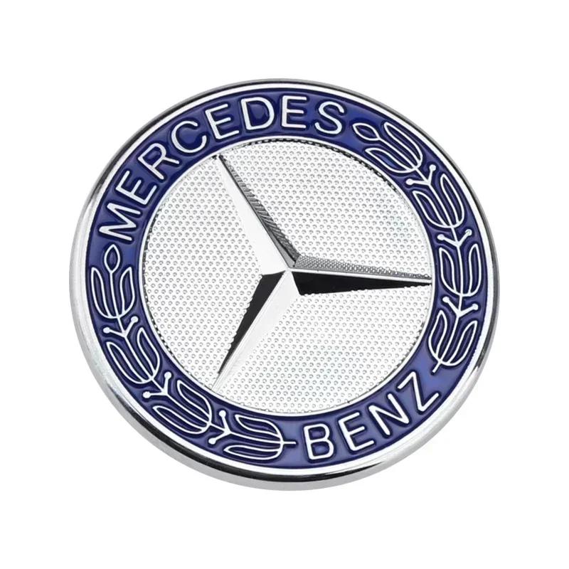 

1pcs 57mm Car Front Hood Emblem Badge Bonnet Car Accessories For Mercedes Benz W204 W205 W212 W213 W221 W177 W246 GLA GLC CLA A синій
