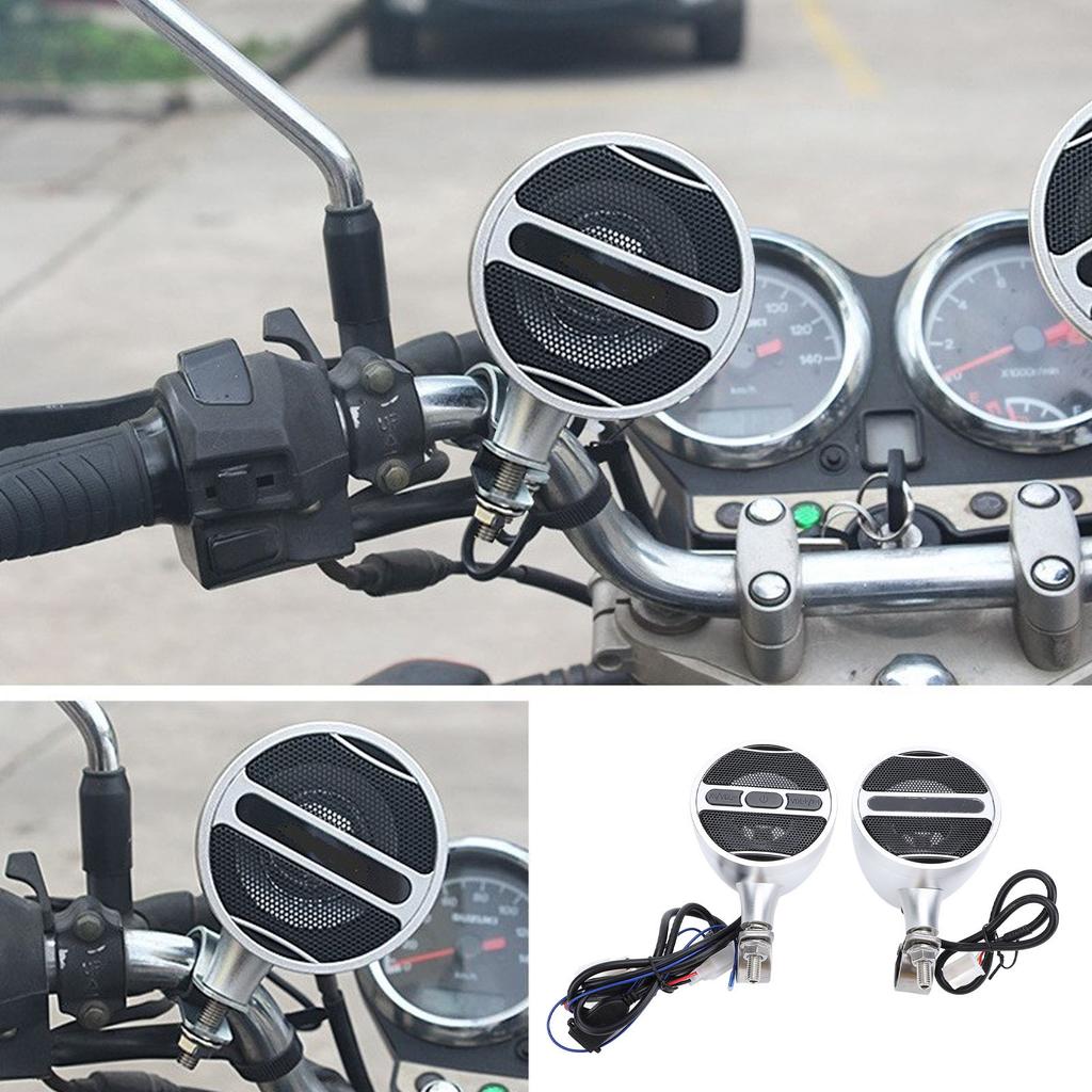 Motorcycle ATV Speaker Handlebar Waterproof MP3 Bluetooth Amp Stereo Sound Radio System DC12V