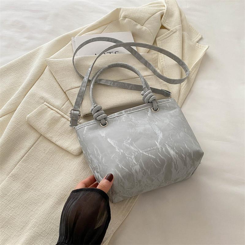 Trendy Korean Style Canvas Bucket Bag Summer 2024 Women's Small Fashion Handbag