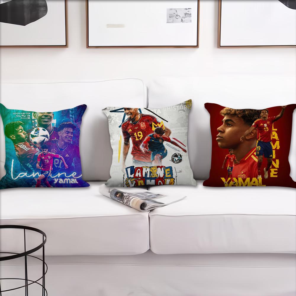 Federa Cuscino Calcio L-Lamine Y-Yamal Soggiorno Divano Casa Ufficio Negozio Copertura Stampa Comfort Decorazione Semplicità Nordica