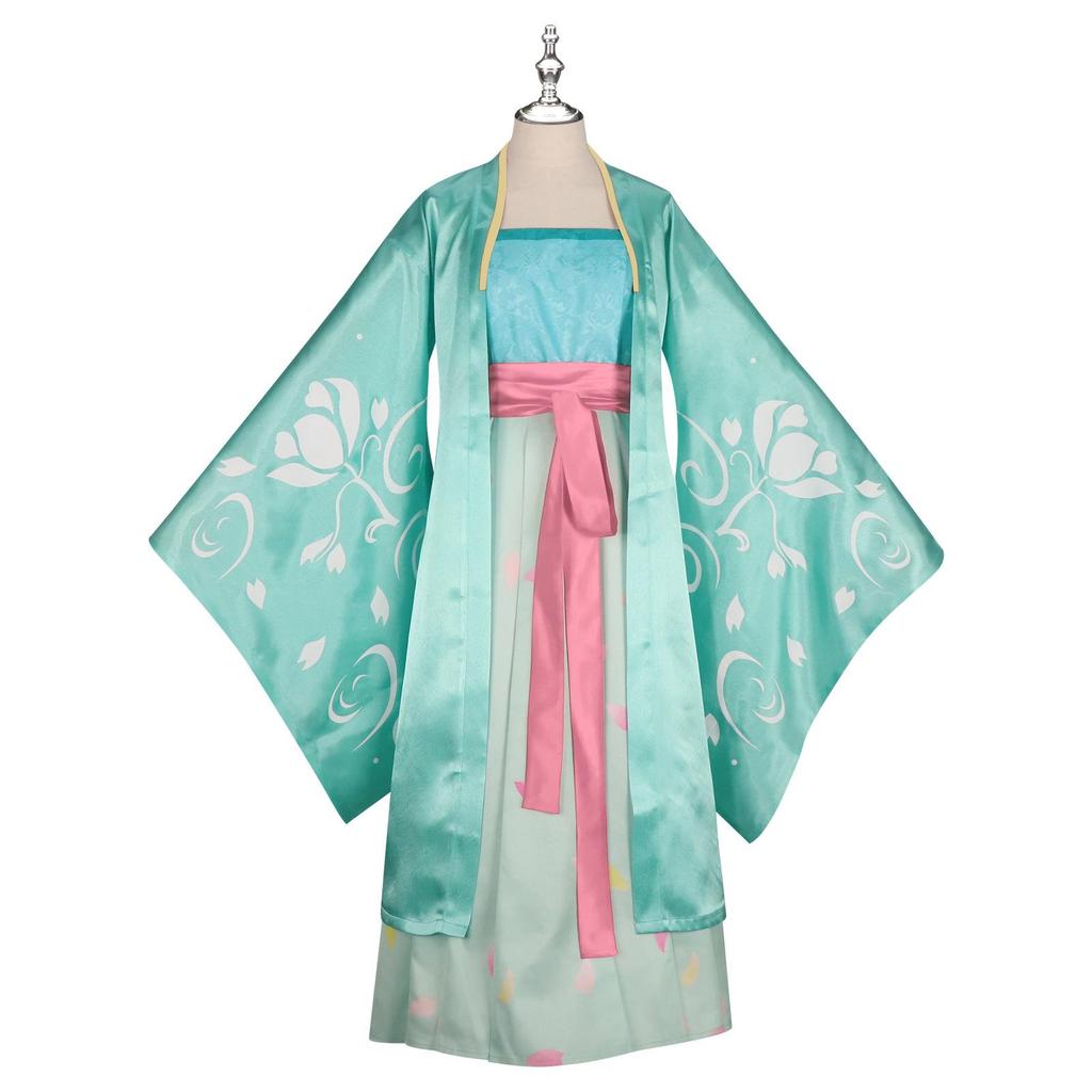 Whispering Chinese ancient style anime costumes of a pharmacy girl, role-playing for Halloween parties and anime exhibitions