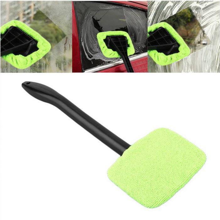 Car Window Cleaner Brush Kit Windshield Microfiber Cleaning Wash Tool Inside Interior Auto Glass Wiper with Long Handle Car Acce