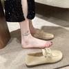 Simple and Fashionable Soft Leather Women's Shoes 2024 Spring New Shallow Cut Versatile Comfortable and Breathable Single Shoe