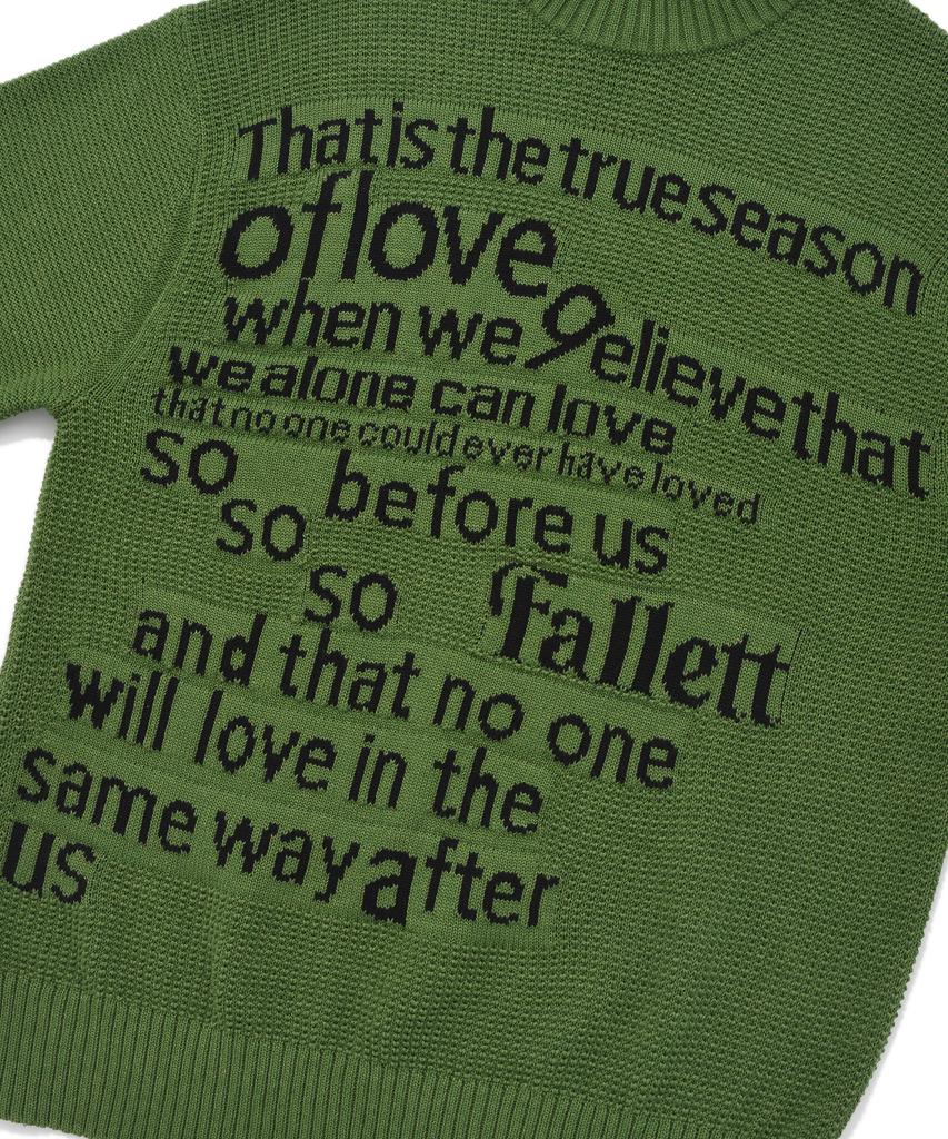 FALLETT Youth Letter Knit Green