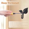 Set of 4 Vintage Leaf Wall Hooks Black Metal Coat Hooks Heavy Duty Decorative Iron Hook Wall Mounted Hangers for Hanging Towels Coats Hats Scarf Bags