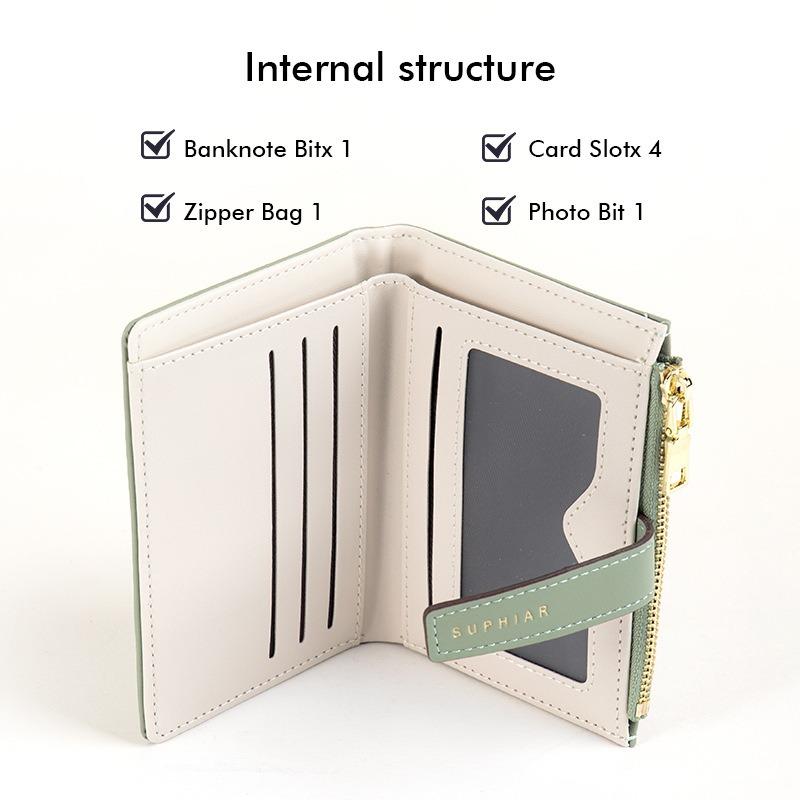 New small wallet women's short 30% off cute printed card bag student 30% off multi-card folding change bag