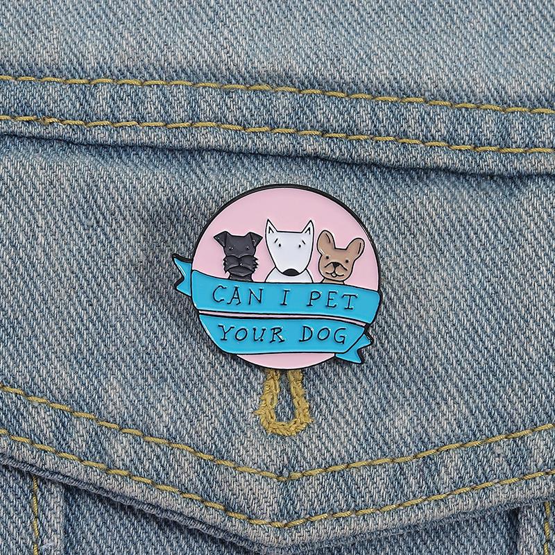 Dogs Puppy Enamel Pins Beagle Border Collie German Shepherd Golden Retriever Husky Corgi Brooches Lapel Badges Animal Jewelry