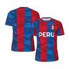 Fashion Peru Flag Graphic Football T Shirts For Men Trend 3D National Emblem Printed Sports T-shirts Loose Breathable Tees Tops