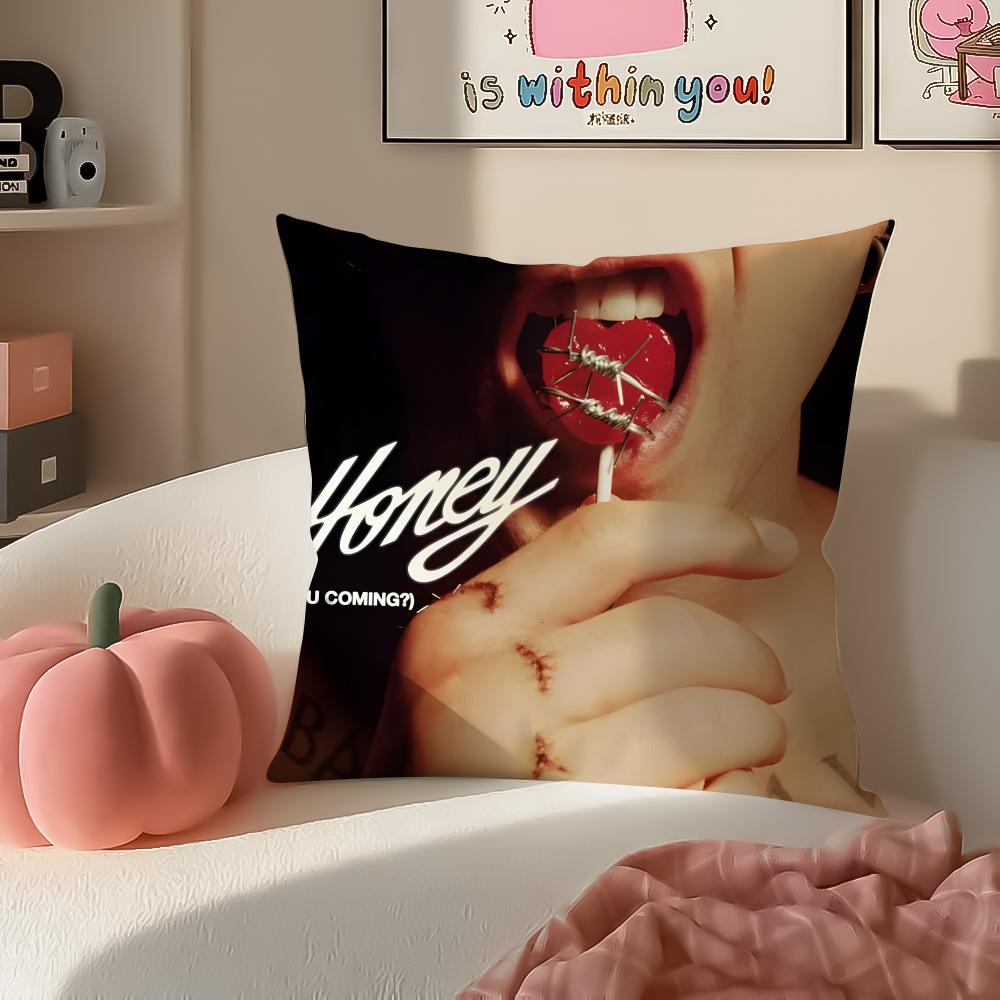 Bold Italian Rock Band MManeskin Cushion Cover Pillowcase Short Plush Invisible zipper Room Sofa Cushion Cover