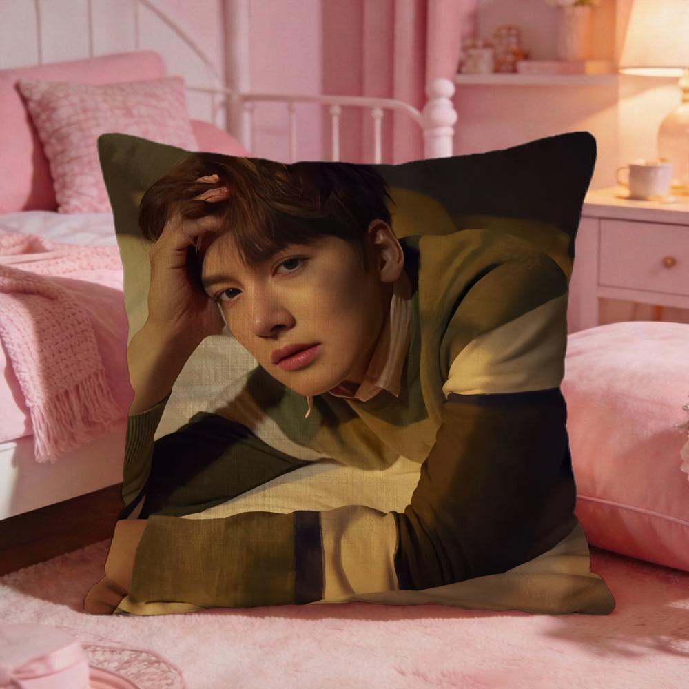 Ji Chang WWook Kpop Cushion Cover Premium Comfort Reversible Pillow Cove Two In One Design For Any Room  Car Interior