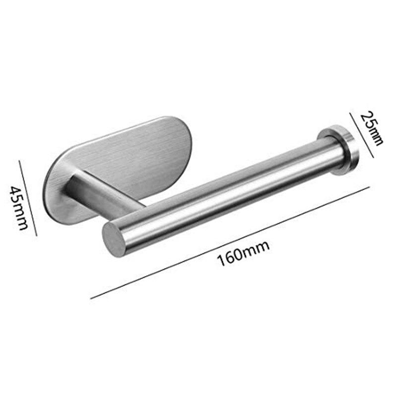 Adhesive Toilet Paper Roll Holder 304 Stainless Steel Wall Mounted Tissue Towel Bath Ball Holder Rack for Kitchen Bathroom