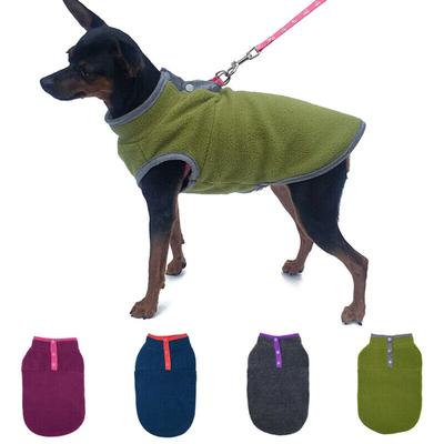 Nuovi cappotti con cappuccio in pile tinta unita per cani invernali Abiti per animali domestici Abbigliamento per cuccioli