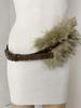 Sparkly Rhinestone Faux Fur Patchwork Waist Belt with Pin Buckle - Y2K Leather Eyelet Design