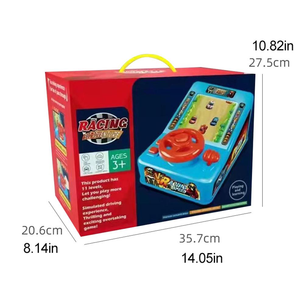 Racing Adventure Game Console with Wheel Simulation Sound Birthday Gift for Kids Adults