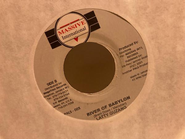7inch Record LATTY GUZANG - River of Babylon / Zion Rock  PALS003 Massive Interna 2001 Jamaica Reggae, Ska & Dub Used