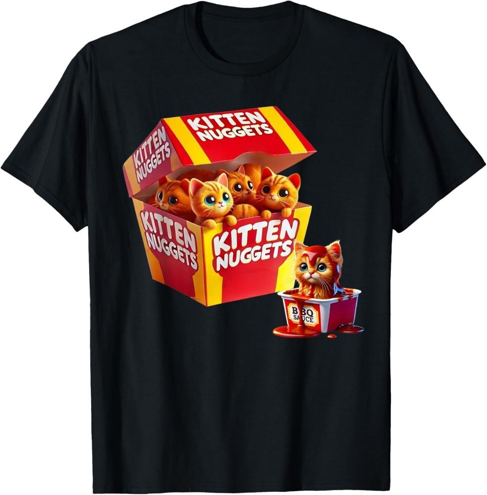 Kitten Nuggets Cat Lover Gift Food Pun Chicken Nuggets Unisex T-Shirt Unisex T-Shirt M