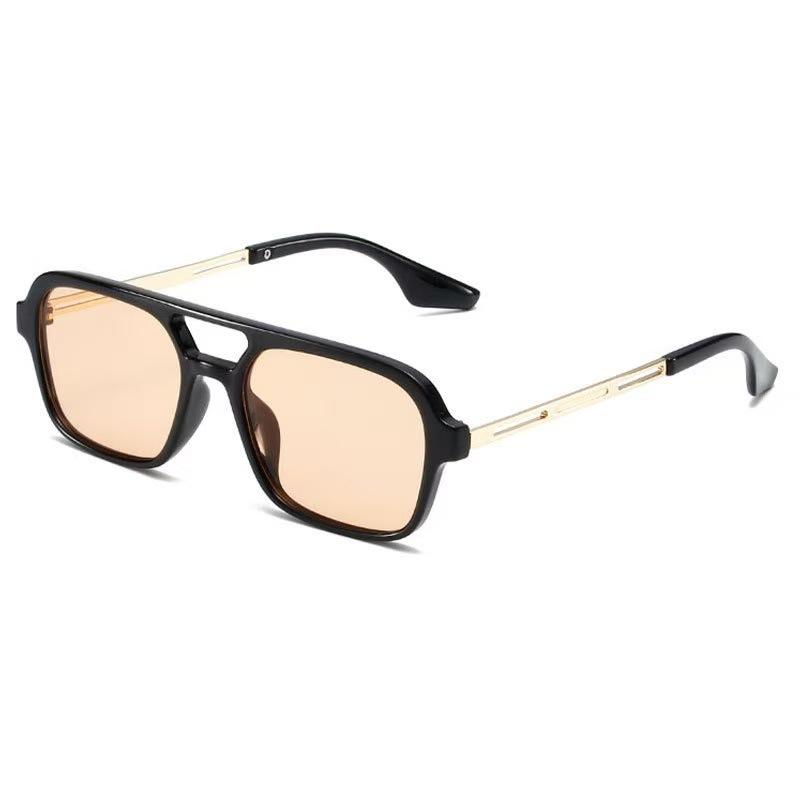 New Pilot-Style Sunglasses for Women Double-Bridge Hollow-Out Design Adult Outdoor UV Protection Glasses Men's Goggles