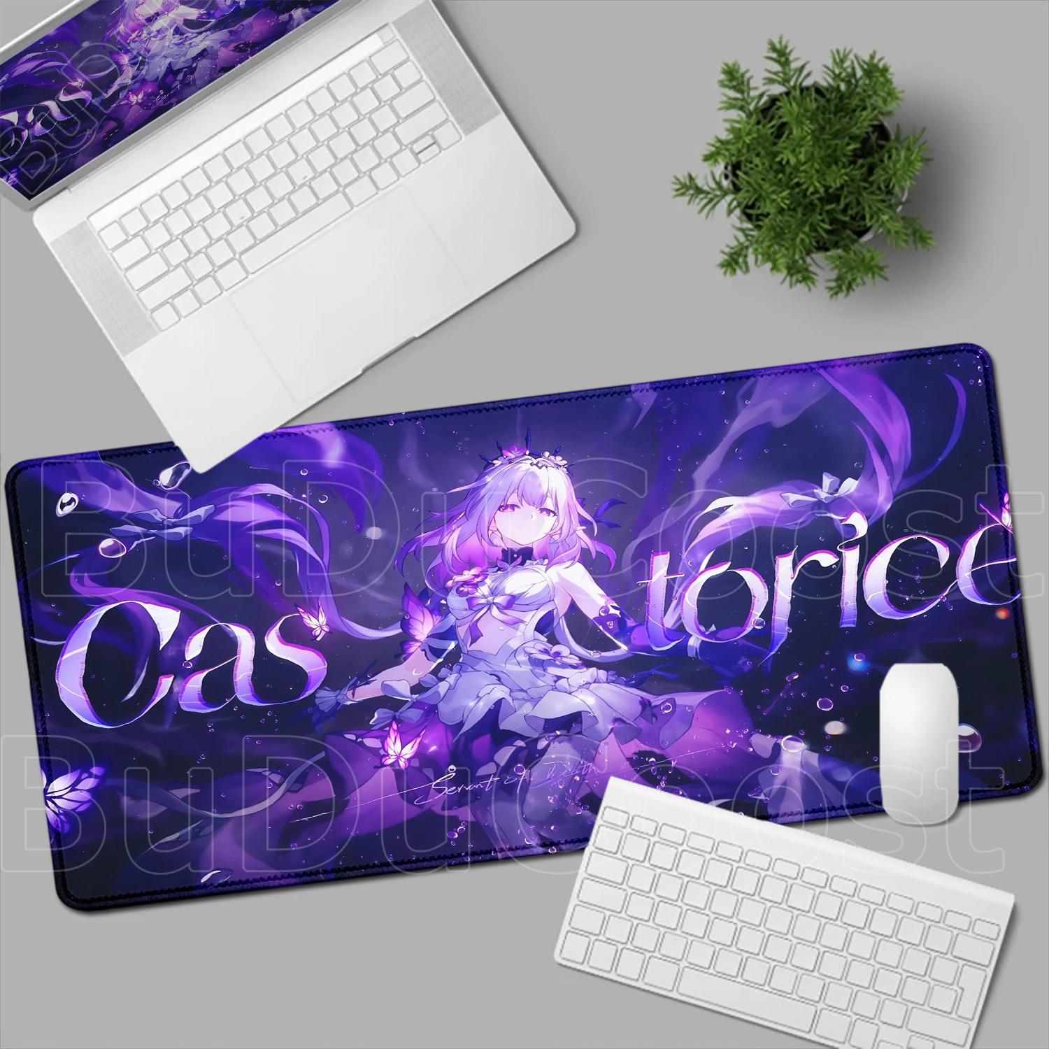 

Hyacine Castorice Mousepad Game Honkai Star Rail Chrysos Heir Mouse Pad Office Desk Pad Computer PC Gaming LockEdge Keyboard Mat 600x300x2mm