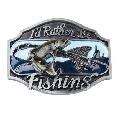 Fishing Belt Buckle Rather Be Fishing Outdoor Leisure