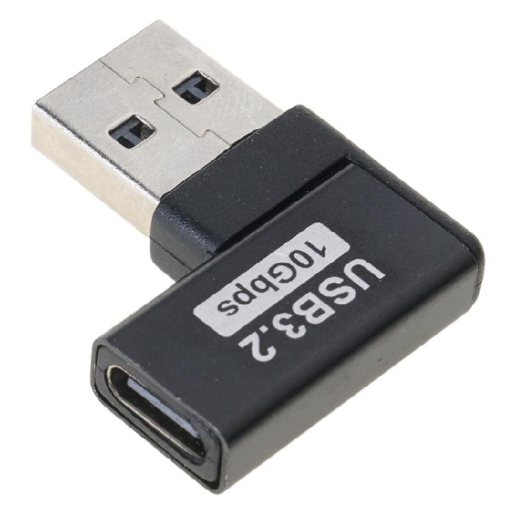 Type C Female To USB 3.0 Male Converter 10Gbps Type C To USB 3.0 90 Degrees