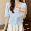 Navava Women Lace Short Sleeve Cardigan Blouse Nb2592