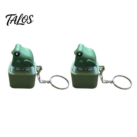 Talos Seagull Frog Sound Button Keychain, Creative Stress Relief Voice Toy with Animal Sounds & LED Light, Rechargeable Squeeze Fidget for Kids Adults