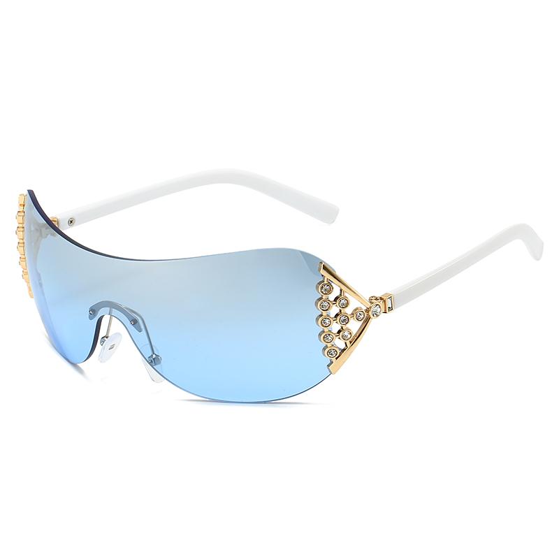 Polarized Light Glasses Rimless Punk Sunglasses Women Men Technological Sence Brand Sun Glasses Outdoor Lady Man Glasses UV400