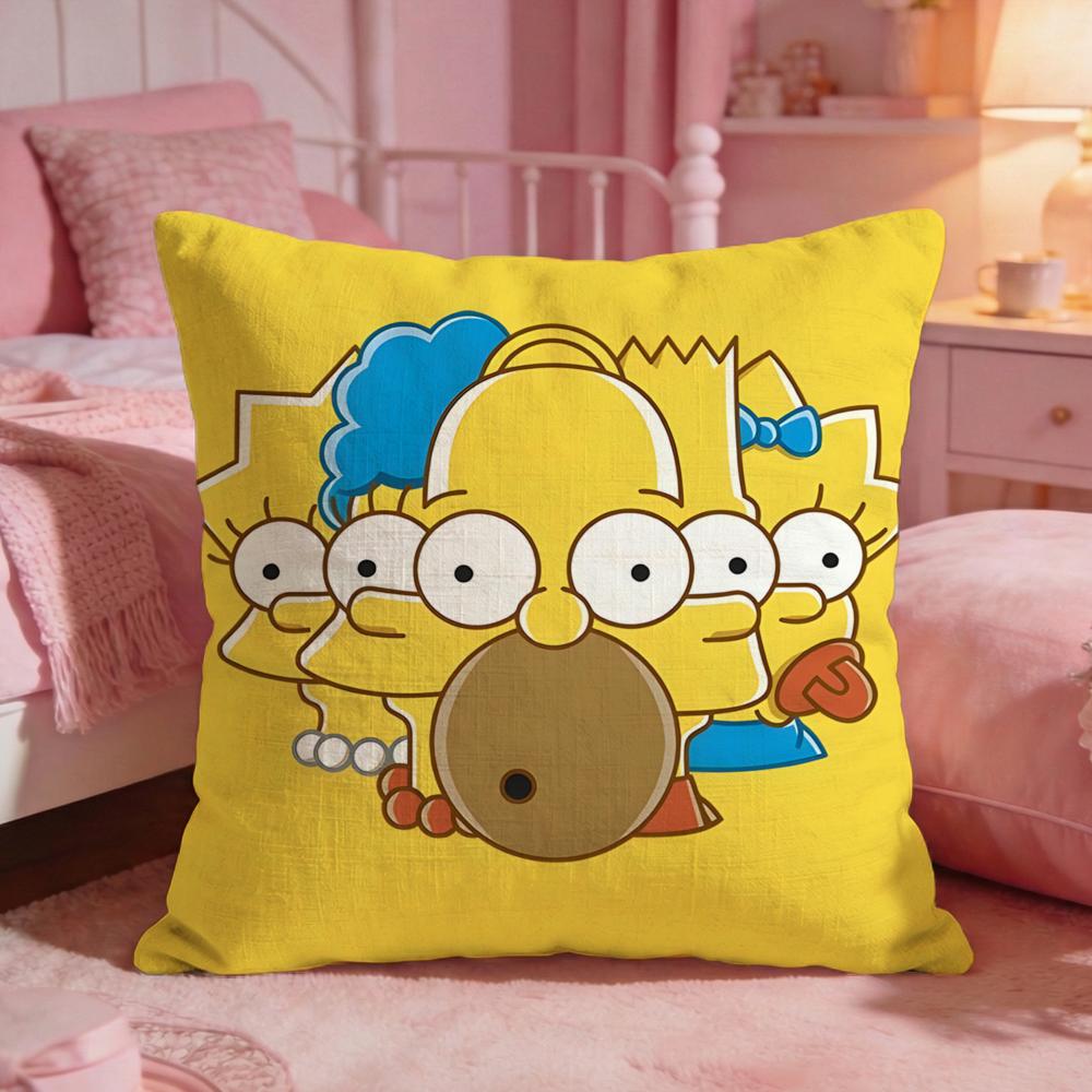 The SSimpsonss Funny Anime Cushion Cover Premium Comfort Reversible Pillow Cove Two In One Design For Any Room  Car Interior