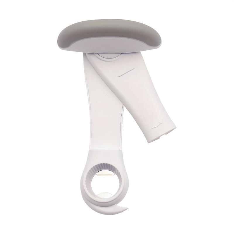 

4 in 1 Stainless Steel Manual Can Opener with Removable Non Slip Handle , Portable, Safe , Smooth Cutting for Cans, Lids, Bottle Caps , Beer Caps белый