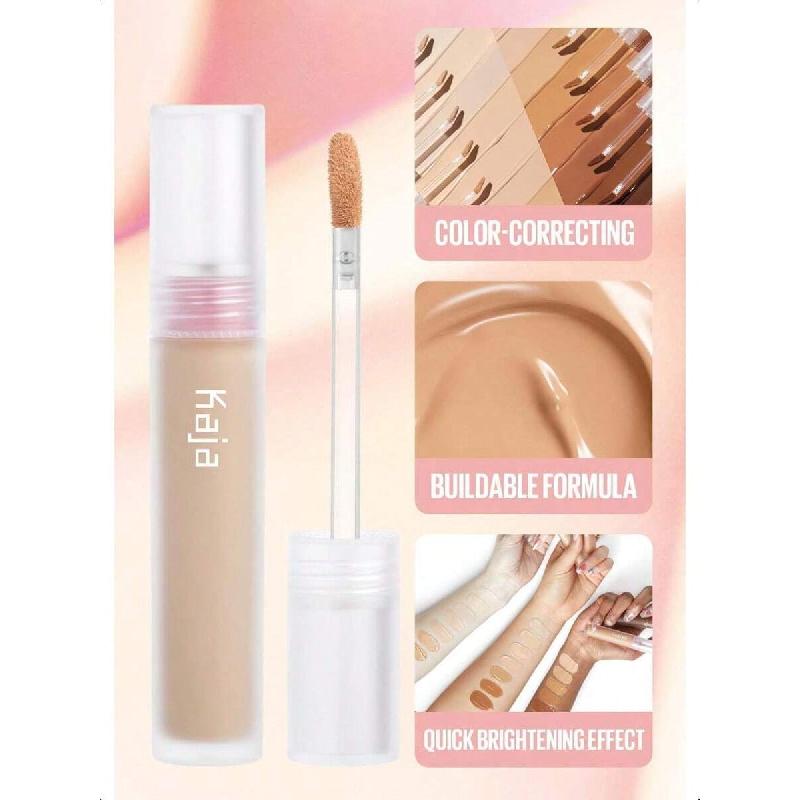 Kaja Liquid Concealer - Don't Settle 6.2ml, With Aqua Ceramide, Hydrating Buildable Lightweight Formula, Seamless Coverage