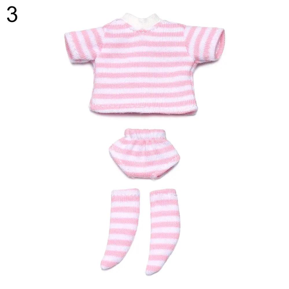 Ob11 Doll T-Shirt 1/11 Doll Panties Doll Cotton Socks Diy Doll Clothes Suits Shorts Striped Tops Knitted Sweatshirt Accessories