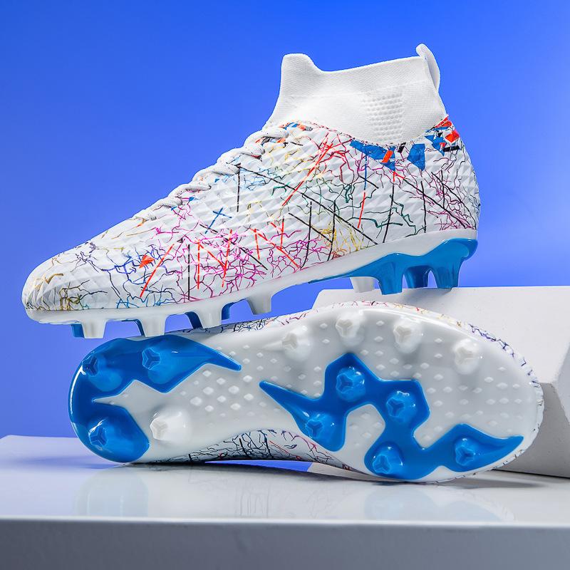 High-Top Football Shoes Broken Nails Long Nails Professional Grass Football Training Shoes Men'S Football Uppers