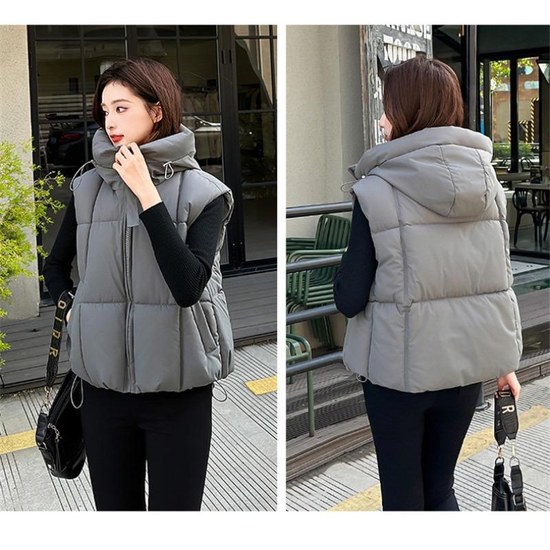 DAFIFY Moda Donna Casual Autunno Inverno Monocolore Stampa Senza Maniche Giubbotti & Cappotti Piumini