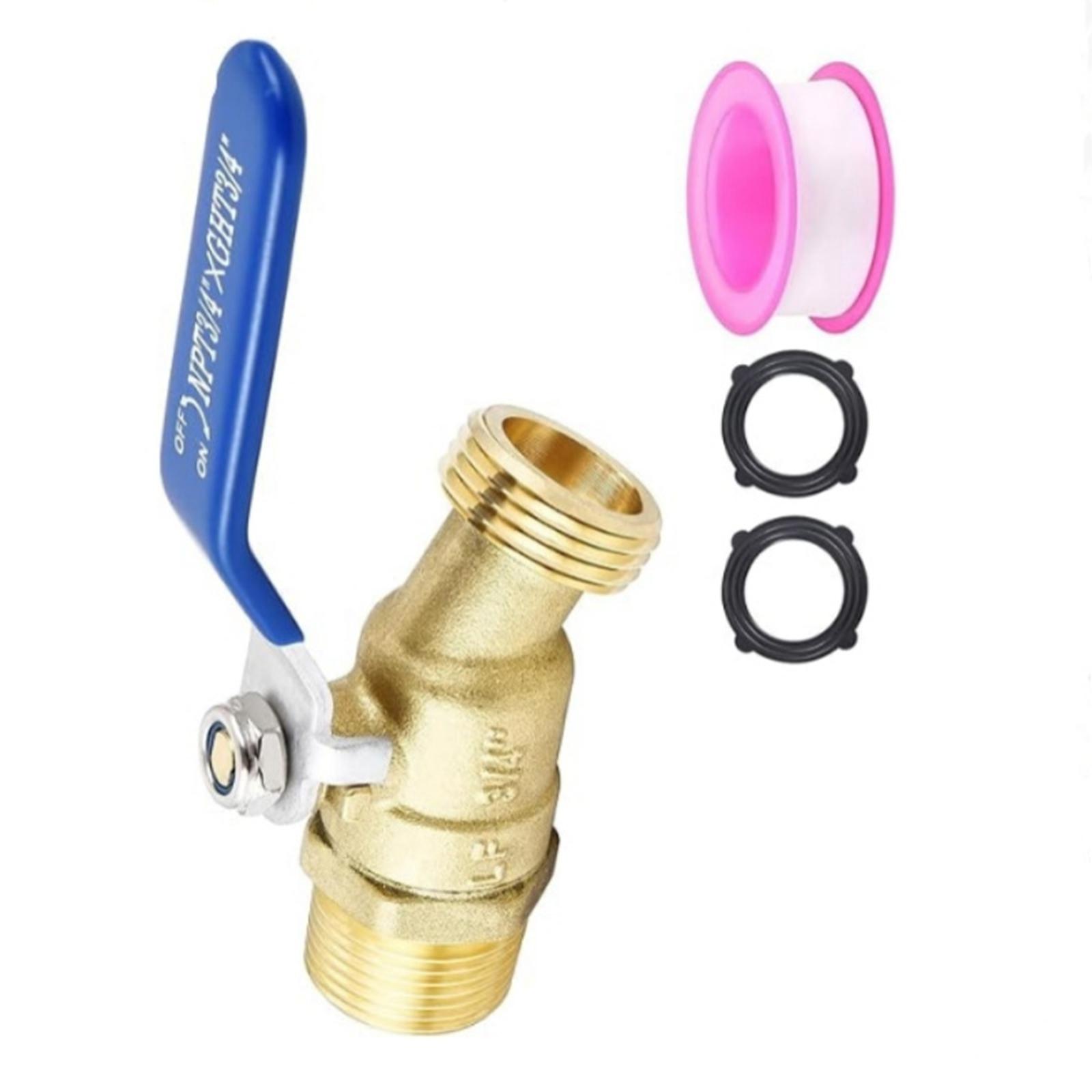 

Brass Faucet Ball Valve 3/4inch GHT Outlet x NPT Inlet Garden Hose Adapter Water Drainage Valve Water Pipe Fitting