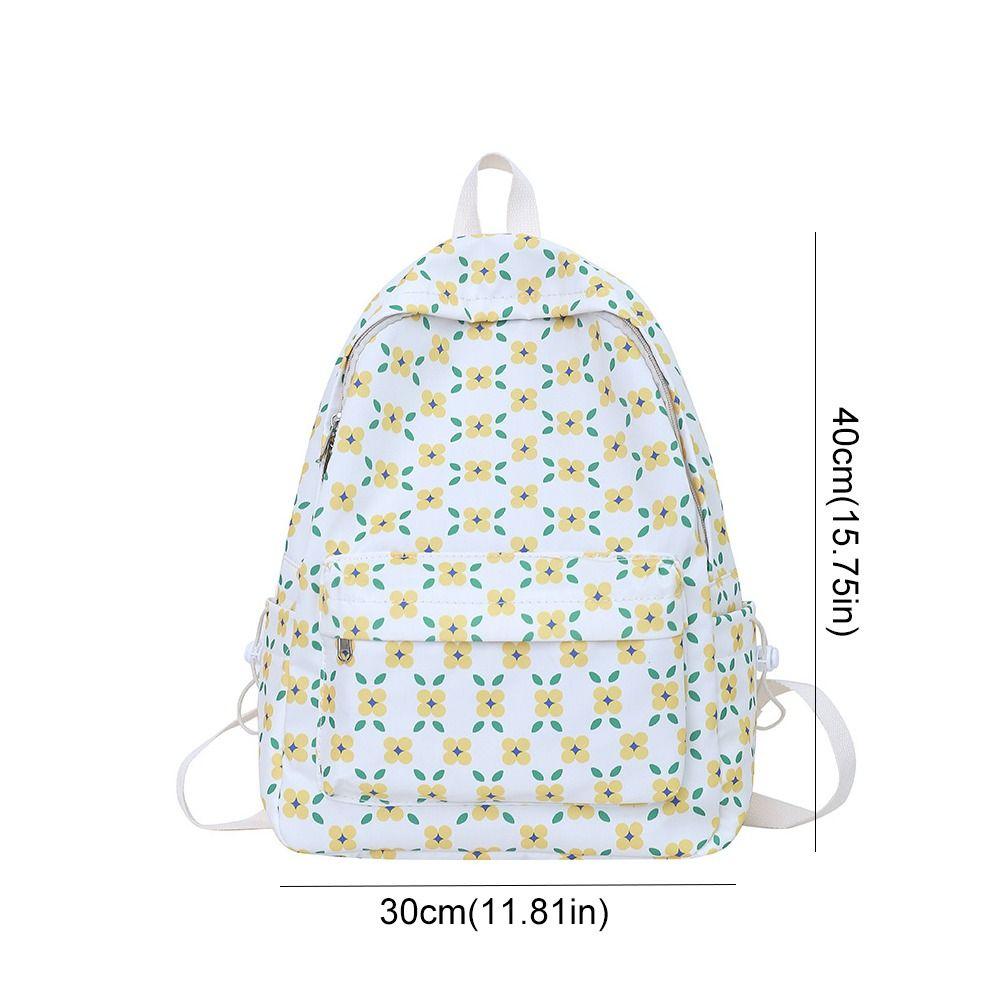 Nylon Students Backpack Fashion Shoulder Bag High Quality Floral School Bag  Girls