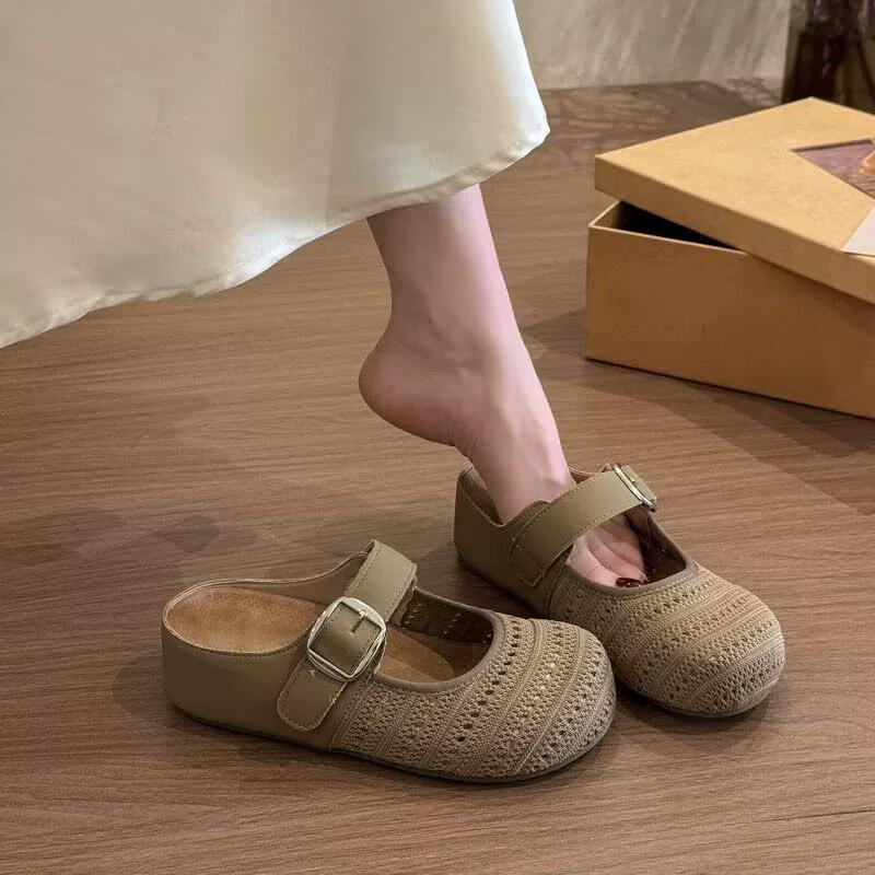 

Baotou Half-soled Women s Shoes - New Style, Versatile, Height-increasing Feature 35 хаки