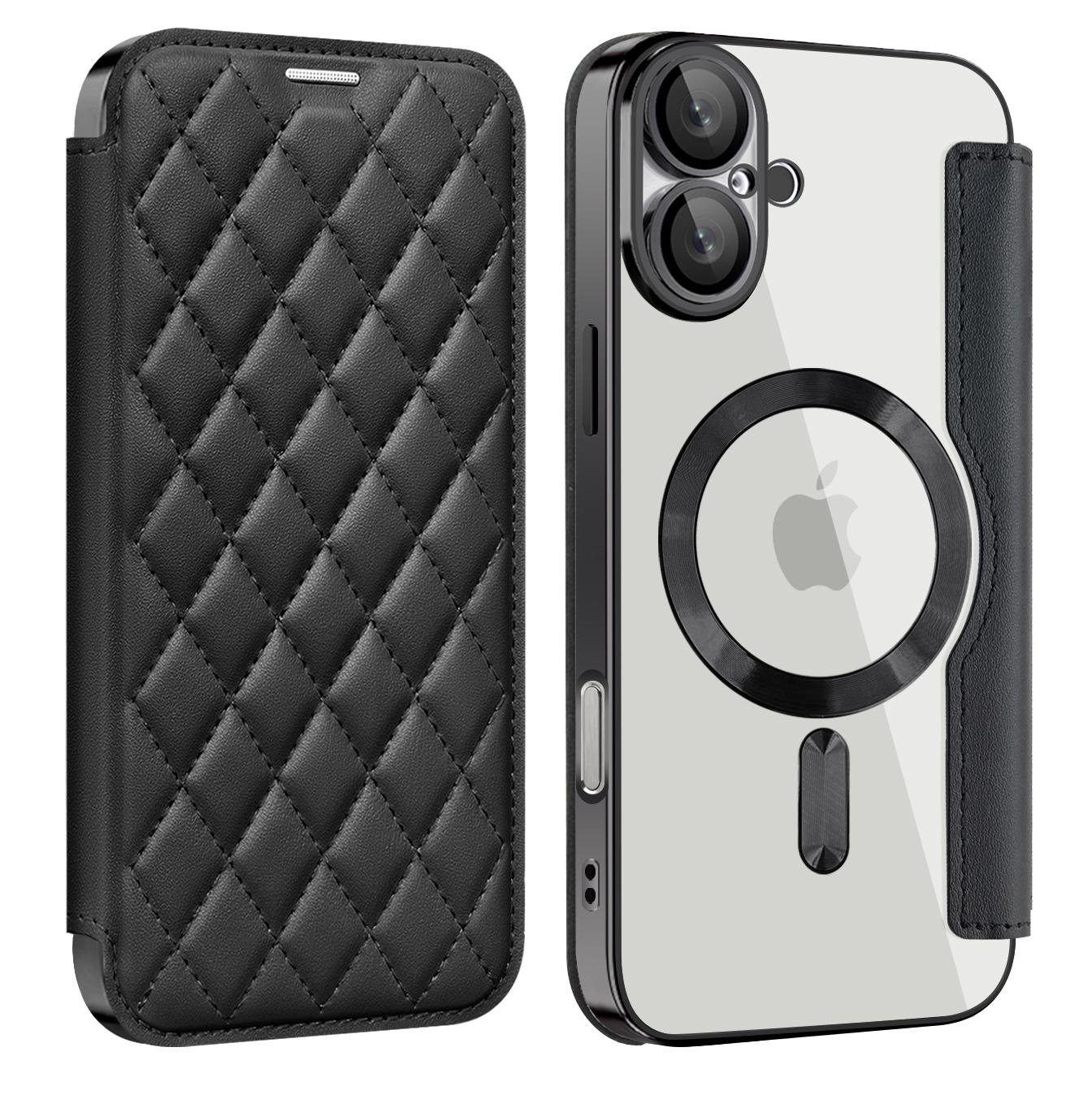

Для серии iPhone 11 12 13 14 15 16. Кожаный чехол Yadun Small Fragrance - Слоты для карт с RFID-блокировкой и поддержка беспроводной зарядки iPhone 11 чёрный