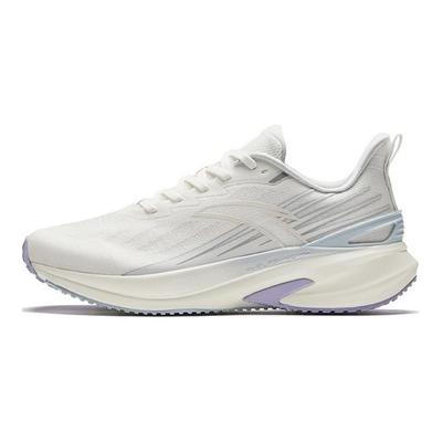 Cushioning, Wear Resistant Low Top Training Running Shoes Women's White Purple 122425585-1