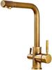 Three-in-one Purification Faucet Electroplated Black Gold Kitchen Mixed Water Filter Faucet