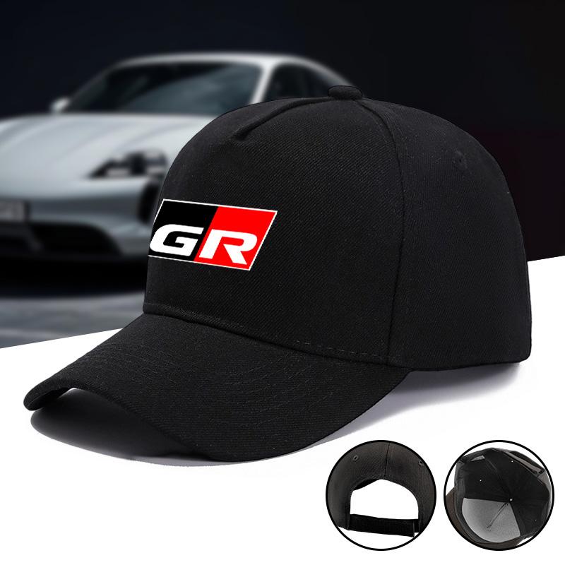 Car Logo Cotton Adjustable Baseball Hat for Toyota GR RAV4 Crown Hilux Fortuner Corolla SE 2023 Camry Yaris Land Cruiser Prado