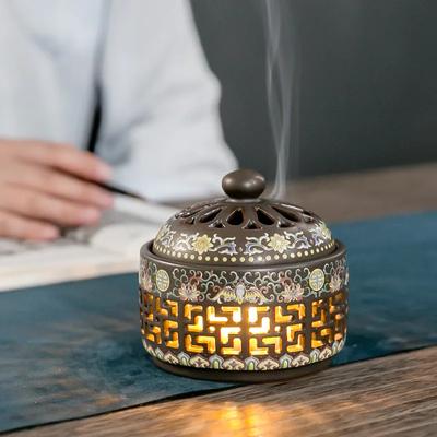 Kreatywna dekoracja domu Ceramiczny kadzielnica Led Chińskie klasyczne rzemiosło ceramiczne Prezent Herbaciarnia Pokój do jogi Wyposażenie Herbaciarnia Zwierzę