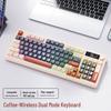 Free Wolf M96 Mechanical Feel Wireless Bluetooth Keyboard with Spherical PBT Keycaps, Display Screen & Knob.