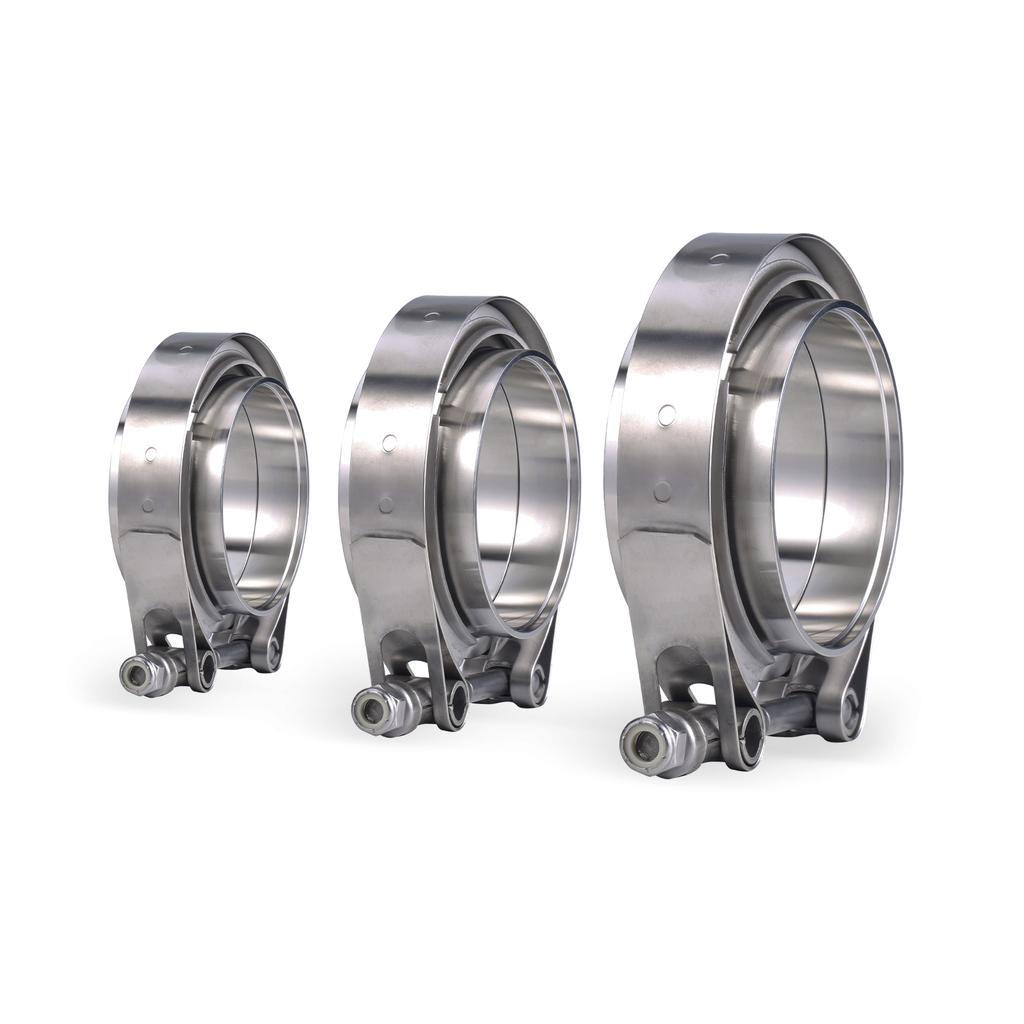 V Band Clamp 304 Stainless Steel 2" 2.25" 2.5 3 Inch 51 63 76 mm Turbo Exhaust Pipe Vband Clamp Male Female Flange V Clamp Kits